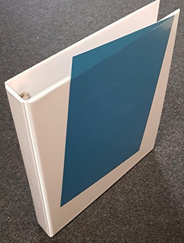 Ringbuch, Ordner PVC A4+ ÜBERGRÖßE für Folio Format, WEISS 4-Ringe mit Einschubtasche vorne und auf der schmalen Rückenseite