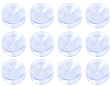OUNONA 12 Stück 10 Gummipads für Glas Handspiegel Saugnapf Tischspiegel hundesofa Haken beidseitige Absaugung transparente Saugnäpfe Kaffetisch anschließen Sauggreifer