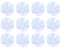 OUNONA 12 Stück 10 Gummipads für Glas Handspiegel Saugnapf Tischspiegel hundesofa Haken beidseitige Absaugung transparente Saugnäpfe Kaffetisch anschließen Sauggreifer