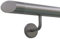 TIBU Handlauf Edelstahl 33,7 mm Geländer 0,3m - 6m, Länge 100 cm, Ende schräges Endstück und gewinkelte Halter