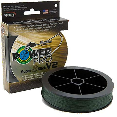 POWER PRO Tresse 8 Brins Sup 8 Slick V2 Moss Green 135m - D.0,15mm - R.10Kg - PPBISV213515MG