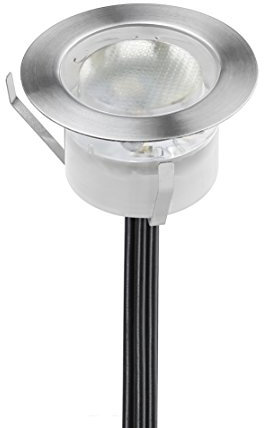 CHNXU LED Bodeneinbaustrahler Ø45mm 1W Terrassen Einbaustrahler Aussen 12V IP67 Wasserdicht Garten Terrassenstrahler Licht, Warmes Weiß