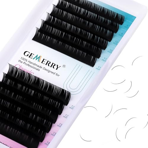 Einzelwimpern Klassische Wimpern 1:1 für Wimpernverlängerung - Stärke 0,20mm C curl 8-14mm Mix - 12 Wimpernstreifen Eyelash Extension (0.20-c curl-mix 8-14mm)