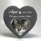Individueller Personalisiert Herzform Tiergrabstein Schiefer Gedenkstein für Hund, Katze und andere Haustiere Tiere - Größe | 10 x 10 cm | - Foto und Name