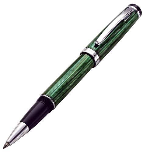 Xezo Incognito Rollerball Stift, feine Spitze. Waldgrüne Farbe mit reinem Platinüberzug. Handgefertigt, limitierte Auflage, nummeriert
