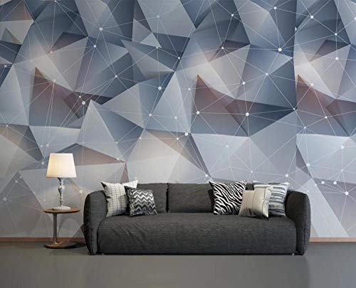 Papier Peint 3D Intissé Triangle Original Simple Papier Peint Panoramique 3D Moderne Decoration Murale Chambre Salon Décoration Murale 400cmX250cm