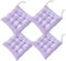 Topstylehouse 4 cuscini morbidi per sedie, con legacci, cuscini per sedie, sala da pranzo, giardino, patio, cucina, sala da pranzo (viola, 40 x 40 cm)