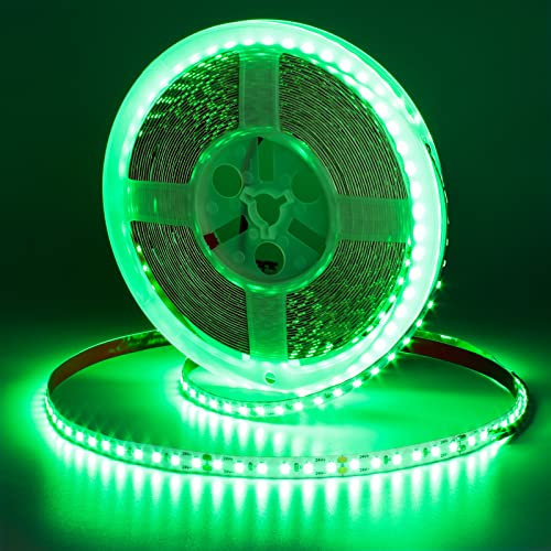 GOMING 10M LED Strip Grün 24V LED Streifen 1200 LEDs SMD2835 LED Band Selbstklebend Hohe Helligkeit Nicht Wasserdicht IP20 Lichtband für Innen Heim Deko(Netzteil nicht Enthalten)