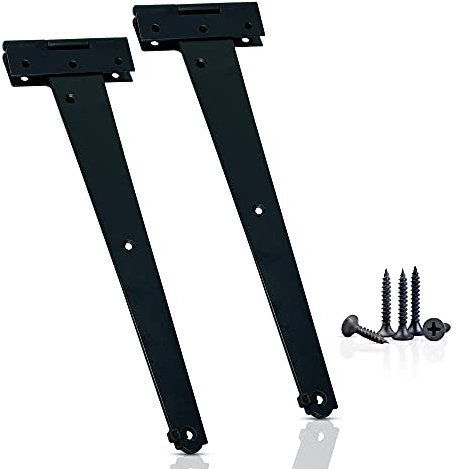 Charnières de portail de jardin robustes pour abri de jardin en bois,30.5 cm,2 pièces,Revêtement en poudre antirouille et résistant aux intempéries, fenêtre, clôture et portails de grange