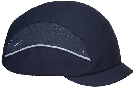 Portwest PS69 Airtech-Cap, Innenschale aus ABS, reflektierendes Piping | Marineblau, Einheitsgröße, CE-zertifiziert, EN 812, kühlendes Mesh-Gewebe, Schnalle einstellbar, leicht, belüftet