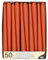 Papstar Leuchterkerzen Ø 2,2 cm, 25 cm rost 89145 Spitzkerzen Stabkerzen Halterkerzen, 50 Stück