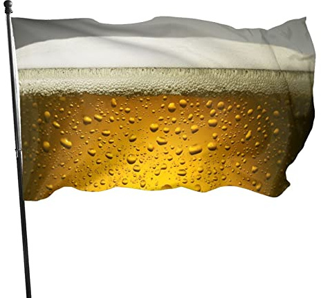 Flaggen, Bier-Tapete Fahnen Gartenflagge Dekorative Hofbanner lichtbeständig Rasenbanner Feiertagsdekoration Flagge für Innendekoration im Freien, 3 x 5 ft (90 x 150 cm)