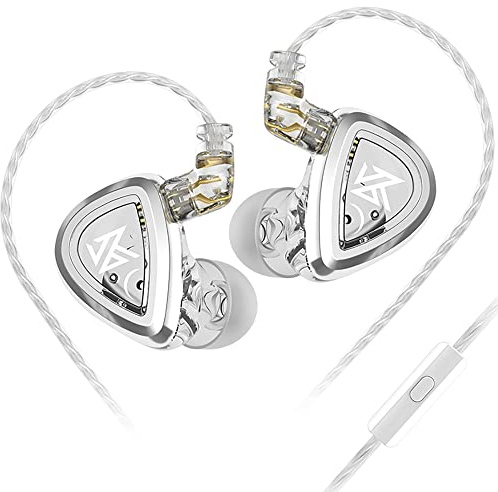 KZ EDA Dynamic Driver Earbuds, Auriculares intraurales con Cable para teléfono, Auriculares IEM de música de Alta fidelidad con Cable extraíble con micrófono