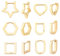 DICOSMETIC 6 Paar Huggie Creolen Aus Edelstahl Im 6 Stil Oval/Sechseckig/Quadratisch/Stern/Herz Gemischte Form Kleine Creolen In Goldener Farbe Für Männer Und Frauen Stift: 1mm