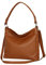 AmbraModa GL35 - Damen Handtasche Schultertasche Umhängetasche aus genarbtem Rindsleder (Camelbraun)