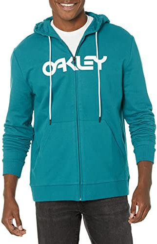Oakley Herren Teddy durchgehendem Reißverschluss Kapuzenpullover, Aurora Blue, Large