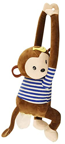 Eastuy Monkey Tissue Box Plüsch AFFE Taschentuchbox Niedlicher AFFE Kosmetiktücherbox Kreative Auto Taschentuch Box Taschentuchhalter Taschentuchspender Hängende Tier Papier Organizer