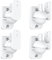 Cozycase Speaker Wall Mount Brackets with Fittings - Adjustable Satellite Speaker Wall Mount Kit | Rotatable | Tiltable for Surround Sound Speakers, Hold up to 7.7lbs, Black (White, 4 Packs)