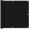Bussandri Exclusive - Balkon-Sichtschutz Schwarz 90x600 cm Oxford-Gewebe