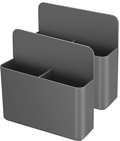 Lidwot Magnetisch Markerhalterung Stiftehalter Halterung,Whiteboard Stifthalter,Magnetic Dry Erase Marker Holder,Magnetischer Marker Halter,Markerhalterung für Kühlschrank. 2 Stück. Grau