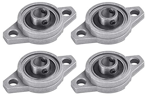 4 Stück Gehäuselager, 10mm Stehlager Set, Gehäuselager, Flanschbohrung Auto Self Adjust Center Mounted Support, 10mm Flanschlager, Stehlager, Flanschlager Lagerbock - KFL000, 3d - für Drucker
