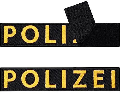 Polizei Patches Klett Tactical Morale Patches mit Klett | Klett Patch Police hook and loop Patch Velkro, Klett Patch Polizei, Patch mit Klettverschluss | 125x25mm