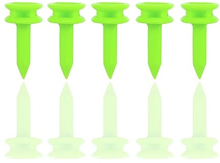 Desenda 50pcs Small Golf Tees Plastic Reusable Castle Golf Tees Green Golf Tees 1 inch
