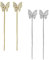 Oaiyeie Lymphvity MagneTherapy Germanium Ohrringe, glänzende Diamant-Schmetterlings-Ohrringe, Lymphdrainage-Ohrringe für Frauen (Gold+Silver)