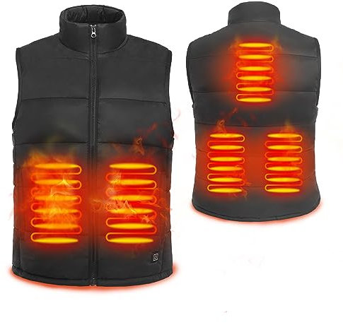 Warm Strom Heated Body Warmer Lightweight Heated Vest for Men Women, Fast Heating Gilet For Outdoor Activitie, Work, Motorcycling, Fishing, XXL(Battery Not Included)
