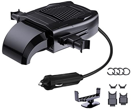 Baceyong 12V 150W 10A Tragbare Autoheizung, Schnellheizer Beschlagentferner, Autoheizung elektrischer Heizlüfter, Auto Windschutzscheibenenteiser - Schwarz