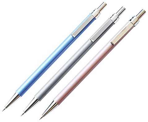 Instrument d'écriture porte-mine crayon porte-mine noir argent dessin pour pointu 0,5 mm Élégant et populaire Professionnel et mode