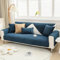 TOPCHANCES Weiche Kord Sofa Kissenbezüge - Neue rutschfeste Sofaabdeckungen 1 2 3 Sitzer Couchabdeckungen, Kord Ecke Sofa Kissen Abdeckung L Form Möbelschutz für Wohnzimmer (Dunkelblau 70x150cm)