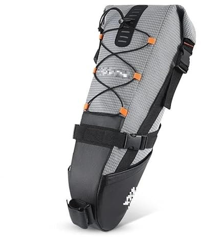 BADALO Fahrrad-Satteltasche, 10 l, faltbar, unter dem Sitz, Fahrradtasche, 100% wasserdicht, Werkzeugtasche, MTB, Rennrad, Hecktasche
