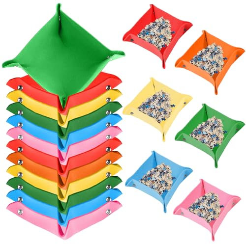 Puzzlematte,12 Stück Zubehör Puzzle Sortierer,Puzzle sortierschalen,Puzzle zubehör Mat für Bis 1500 2000 2500 Puzzle,Tragbare Puzzle-Sortierschale