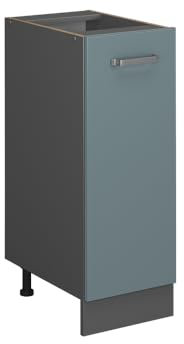 Vicco Apothekerschrank R-Line, Blau-Grau/Anthrazit, 30 cm ohne Arbeitsplatte