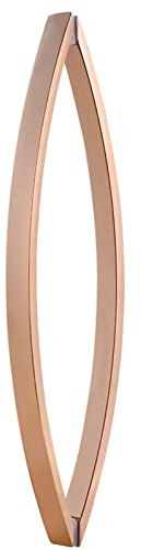 Doppelseitiger ovaler Türgriff, Innen- und Außenbereich, gewerbliches Badezimmer-Glasschiebegriff-Set, robuste Stangengriffe (Farbe: Roségold)