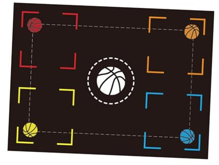 JISADER Basketball-Trainingsmatte für Kinder und Erwachsene, Spieler, rutschfeste Gummi-Trainingsmatte mit geräuschloser Stoßdämpfung, 94cmx67cm