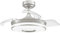 Eden pulse Deckenventilator, Nickel, 48 W, 32/44,5 x 38/91 cm, 6 Geschwindigkeitsstufen, 91D, 3000-4000-6000 K, 3 ausklappbare Flügel