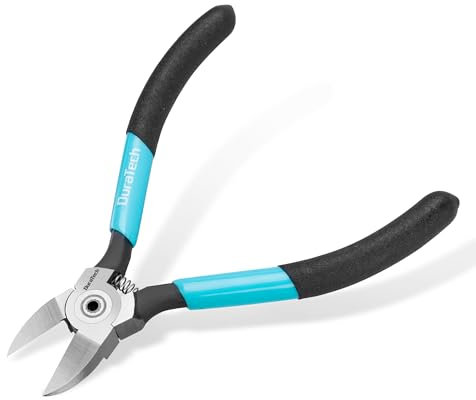 DURATECH Pince Coupante de Fil, Pince Coupante Diagonale 129 mm, Petite Pince Coupante de Côté Outils Electricien pour Maquettes, Bijoux, Artisanat et Electronique