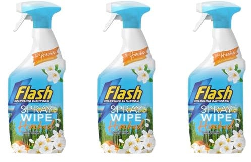 Flash Mrs Hinch Vacay Vibes Bathroom Spray Wipe 800ml - Orange Blossom & Coastal Cypress - Sparkling Clean In A Flash