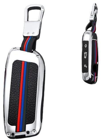 KULCSOK Coque de clé en alliage de zinc pour BMW IX X1 X5 50e X6 Xdrive40i X7 2025 2024 2023 Série 7 i7 XM Porte-clés protecteur de clé porte-clés A argenté