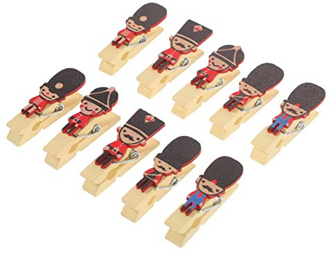 PRETYZOOM Mollette per Foto A Forma di Schiaccianoci Mollette in Legno per Decorazioni da Parete Accessori per Eventi