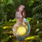 Gartendeko für draußen - Elegante Meerjungfrau Garten Skulptur mit Solar LED Licht, wetterfest, perfekte Garten Dekoration und Geschenkidee für Frauen und Mütter, ideal als Outdoor Decor und maritime