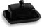 Sweejar Home Covered Ceramic Butter Dish with Lid, Large Rectangular Butter Dish,Vintage French Butter Holder for Counter, Kitchen Deco & Butter Storage(Black)