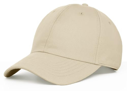 Artexia - Baseball Cap Unisex 100% Baumwolle - Cap Herren und Cap Damen mit Weicher und Flexibler Krone - Basecap Herren und Basecap Damen (DE/NL/SE/PL, Alphanumerisch, Einheitsgröße, Beige)
