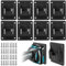 8 soportes de pared para herramientas Makita con batería de 18 V, soporte para taladro para herramientas eléctricas, soporte para destornilladores con 32 tornillos, soporte para máquina para taller y