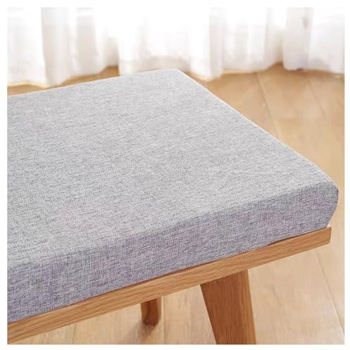 Bankauflage Outdoor 120x40 150x50 180x40 Sitzkissen Bank, 5CM Dicke Bankkissen mit Abnehmbarem Bezug, Stuhlkissen Sitzpolster, Bankpolster für Stuhl Boden Bürostuh(Light Grey,90x50cm x5cm Thick)