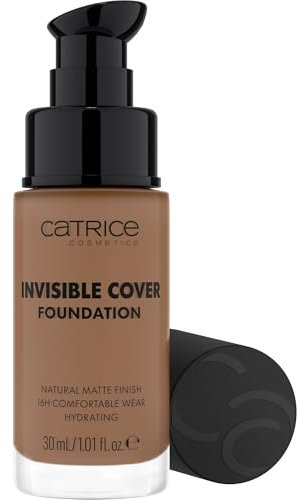 Catrice Invisible Cover Foundation, Nr. 048W, Nude, feuchtigkeitsspendend, langanhaltend, natürlich, für trockene Haut, vegan, ölfrei, ohne Parabene, ohne Mikroplastikpartikel, 1er Pack (30ml)