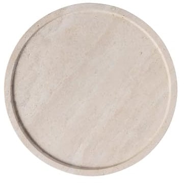 Villeroy & Boch - Manufacture Travertine Serving Platter Beige, Hand-Crafted, Elegant Presentation Plate Made from Natural Stone in Sand, Plate Stone, Crockery, Travertine