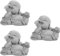 ABOOFAN 3pcs Buddha Ornaments Feng Statue Buddha Fish Tank Decor Mini Monk Breathe Buddha Fountain Zen Decor Buddha Wall Zen Garden Solar Buddha Sculpture Bluestone Powder